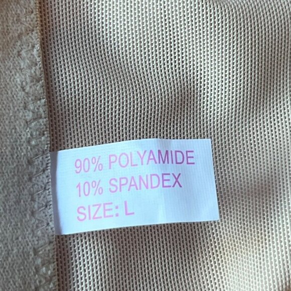 High-Waist Nude Hip Enhancer Shapewear Shorts With Lace Trim Size Large - Picture 4 of 10